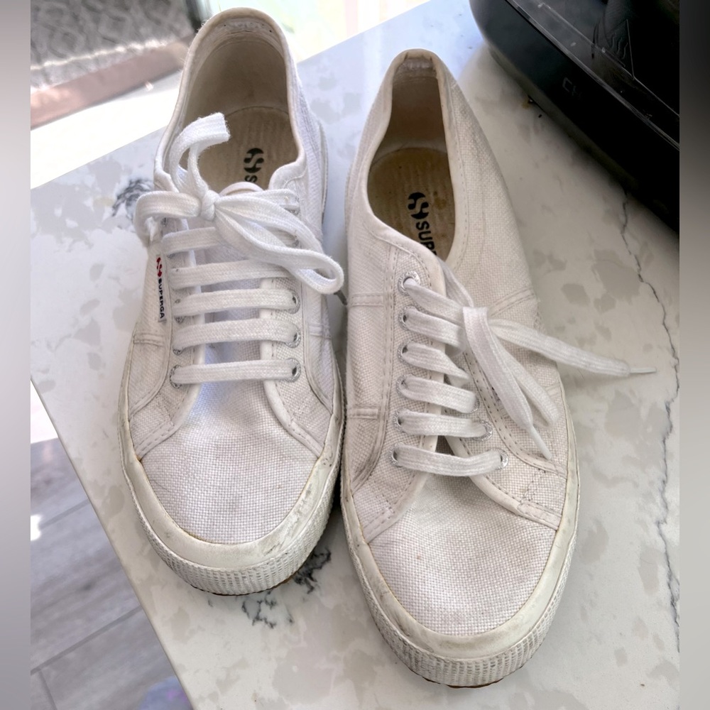 White superga flats